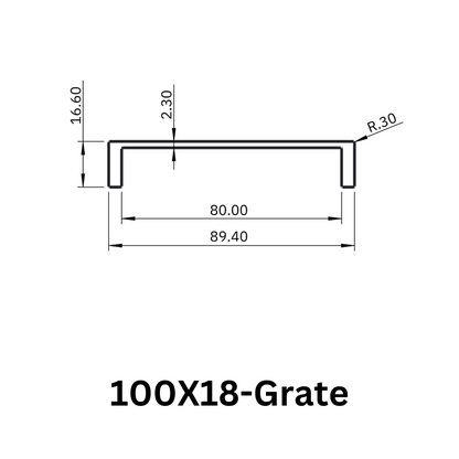 Aluminium Grate Drainer | Brushed Silver