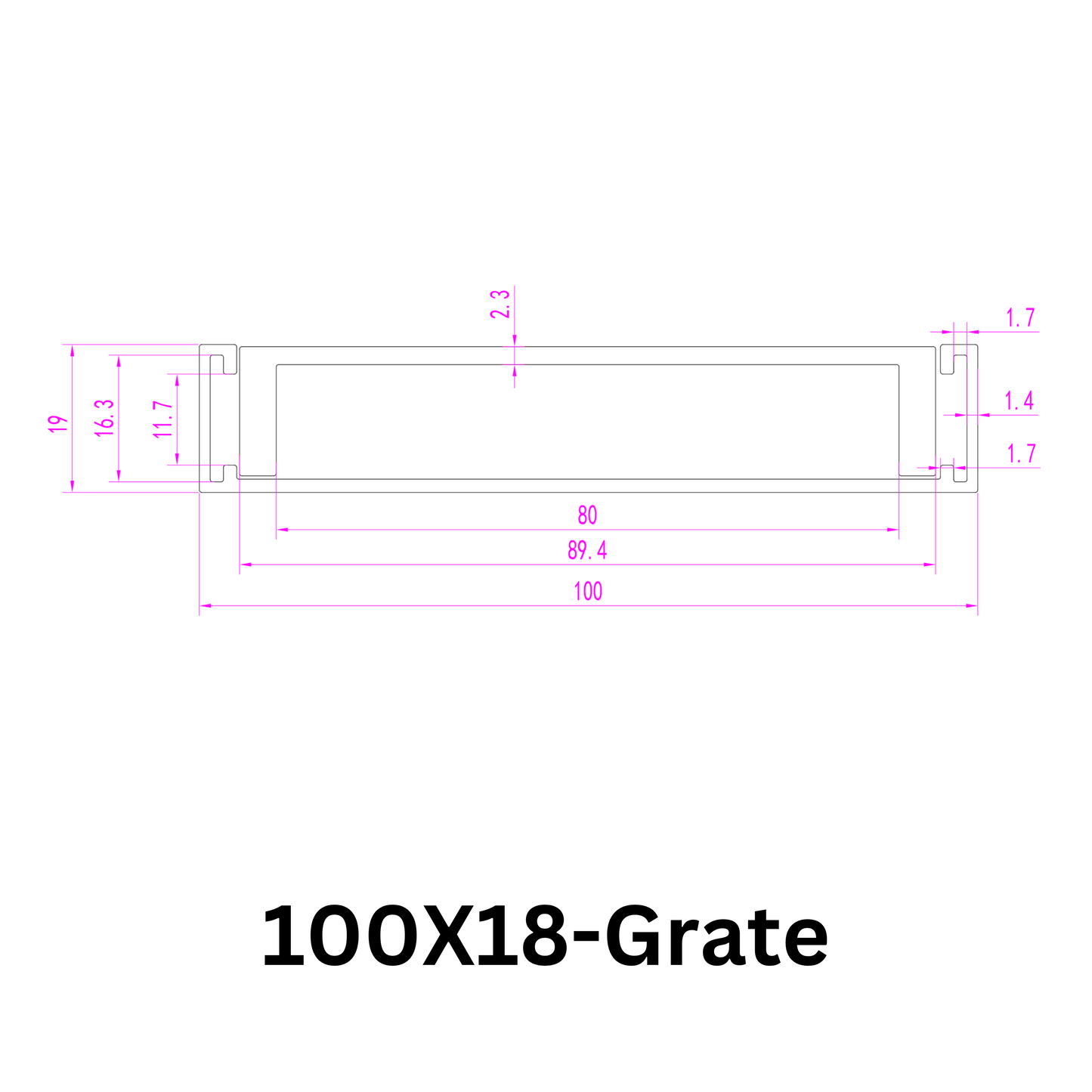 Aluminium Grate Drainer | Brushed Black