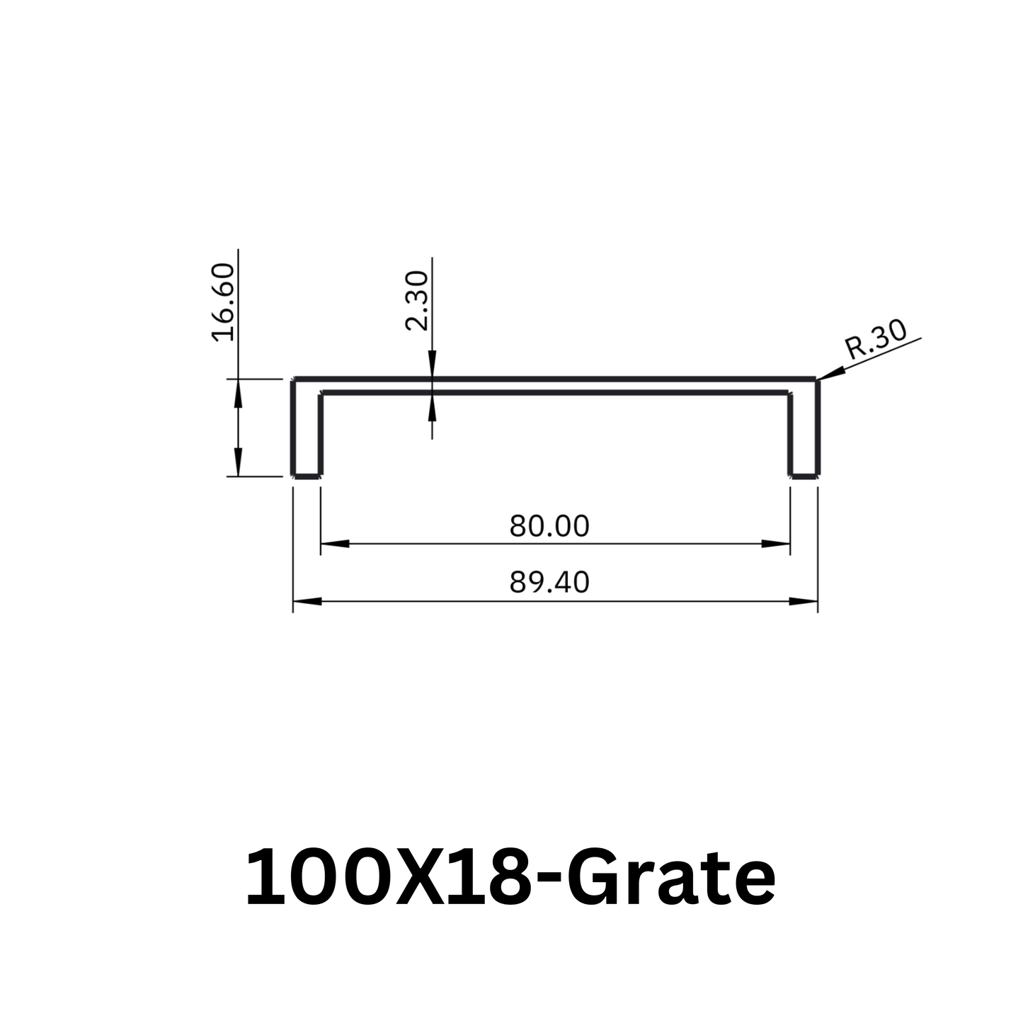 Aluminium Grate Drainer | Brushed Silver