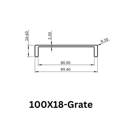 Aluminium Grate Drainer | Brushed Silver