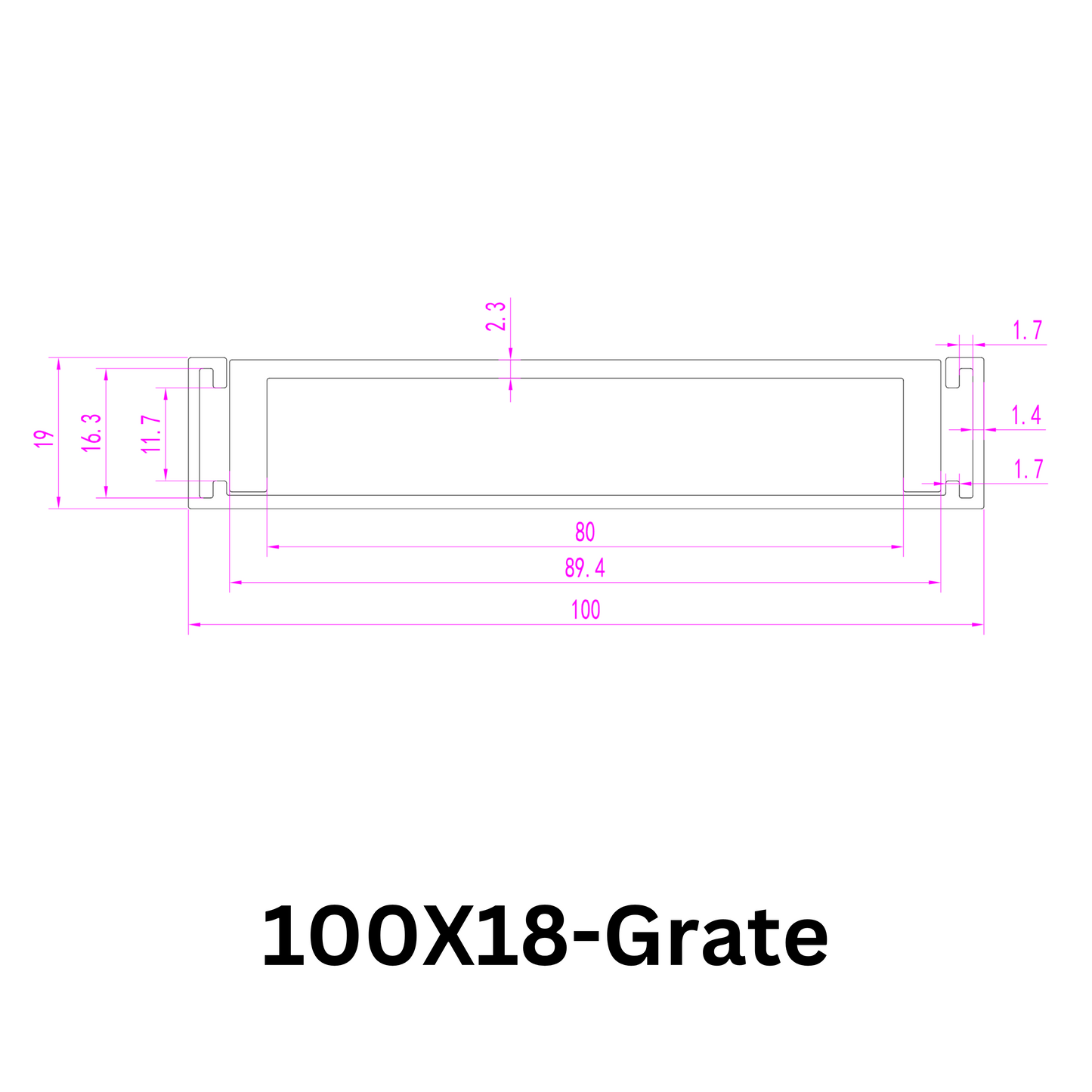 Aluminium Tile Insert Grate | Brushed Silver