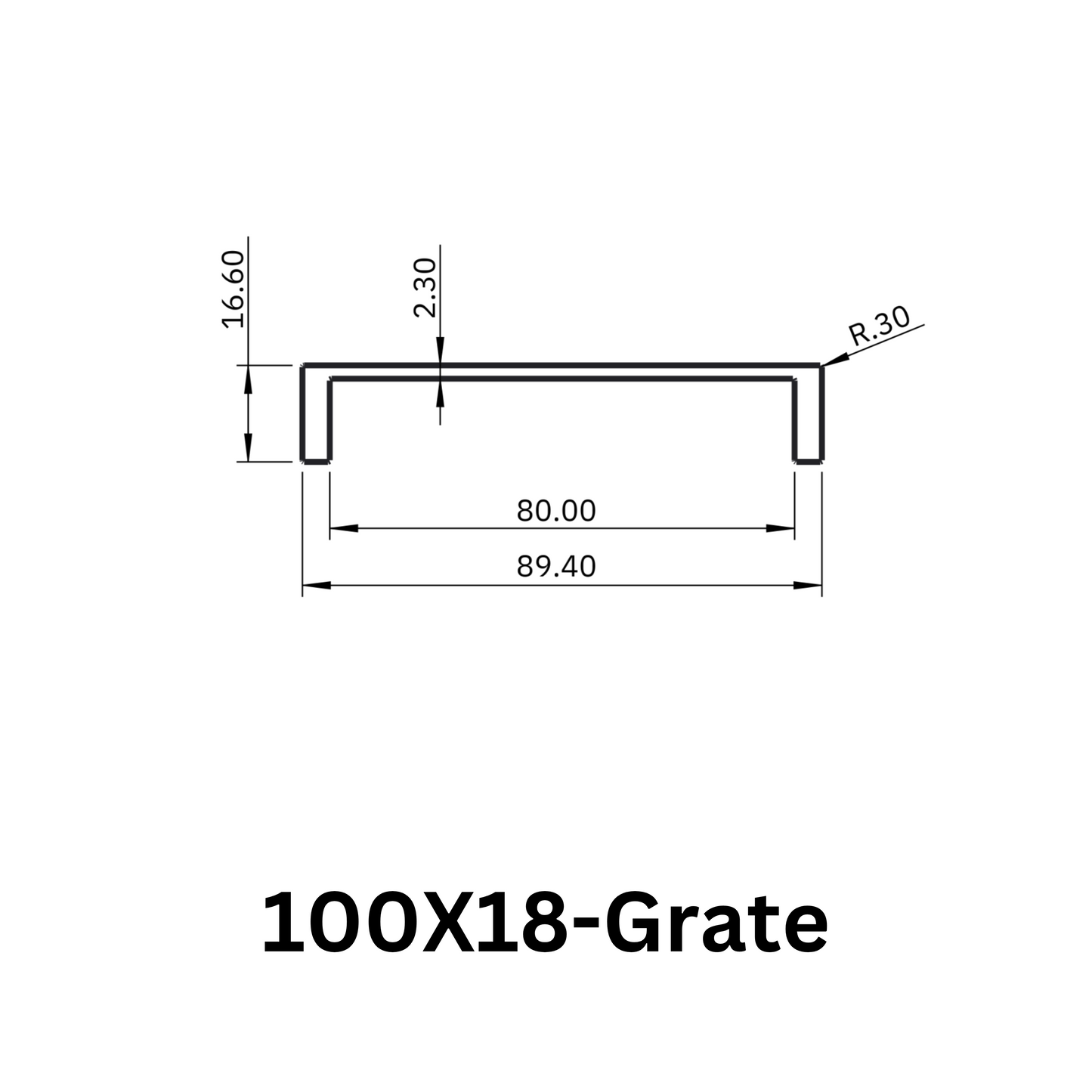 Aluminium Tile Insert Grate | Brushed Silver