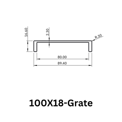 Aluminium Tile Insert Grate | Brushed Silver