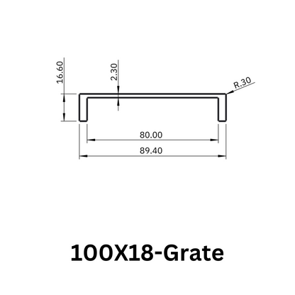 Aluminium Grate Drainer | Brushed Silver