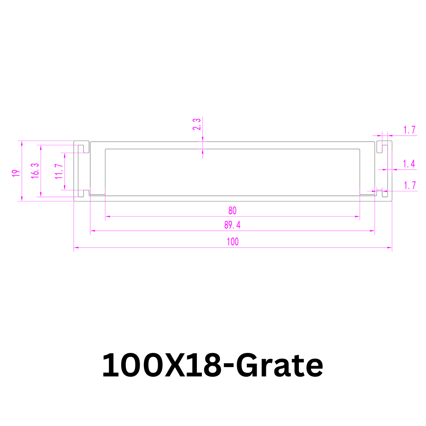 Aluminium Grate Drainer | Brushed Silver