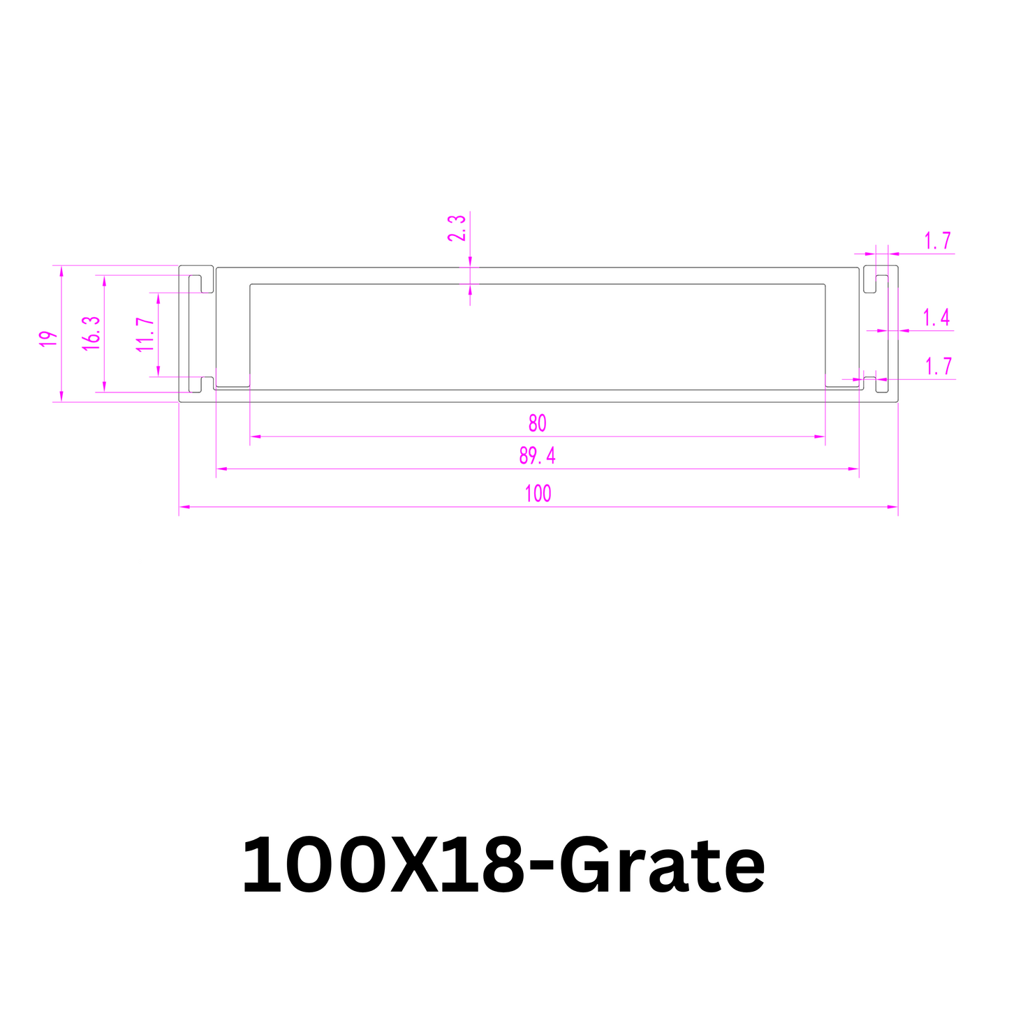 Aluminium Grate Drainer | Brushed Gold