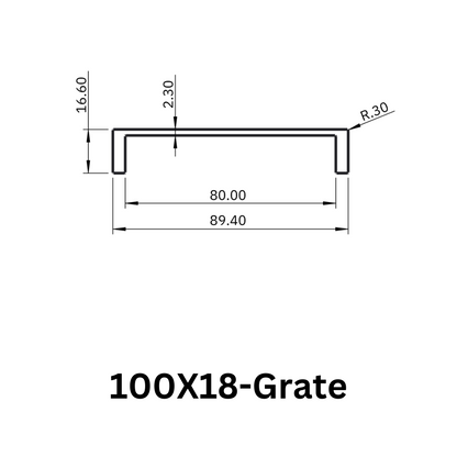 Aluminium Grate Drainer | Brushed Black