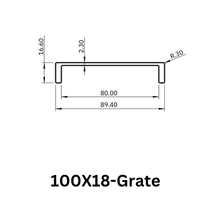 Aluminium Grate Drainer | Brushed Silver