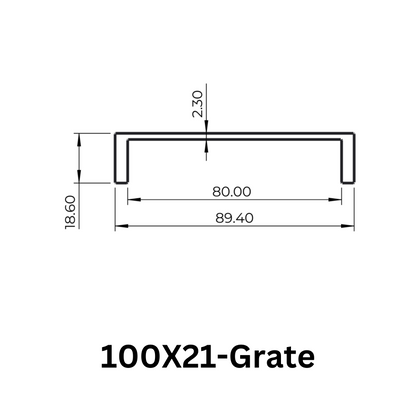 Aluminium Tile Insert Grate | Brushed Black