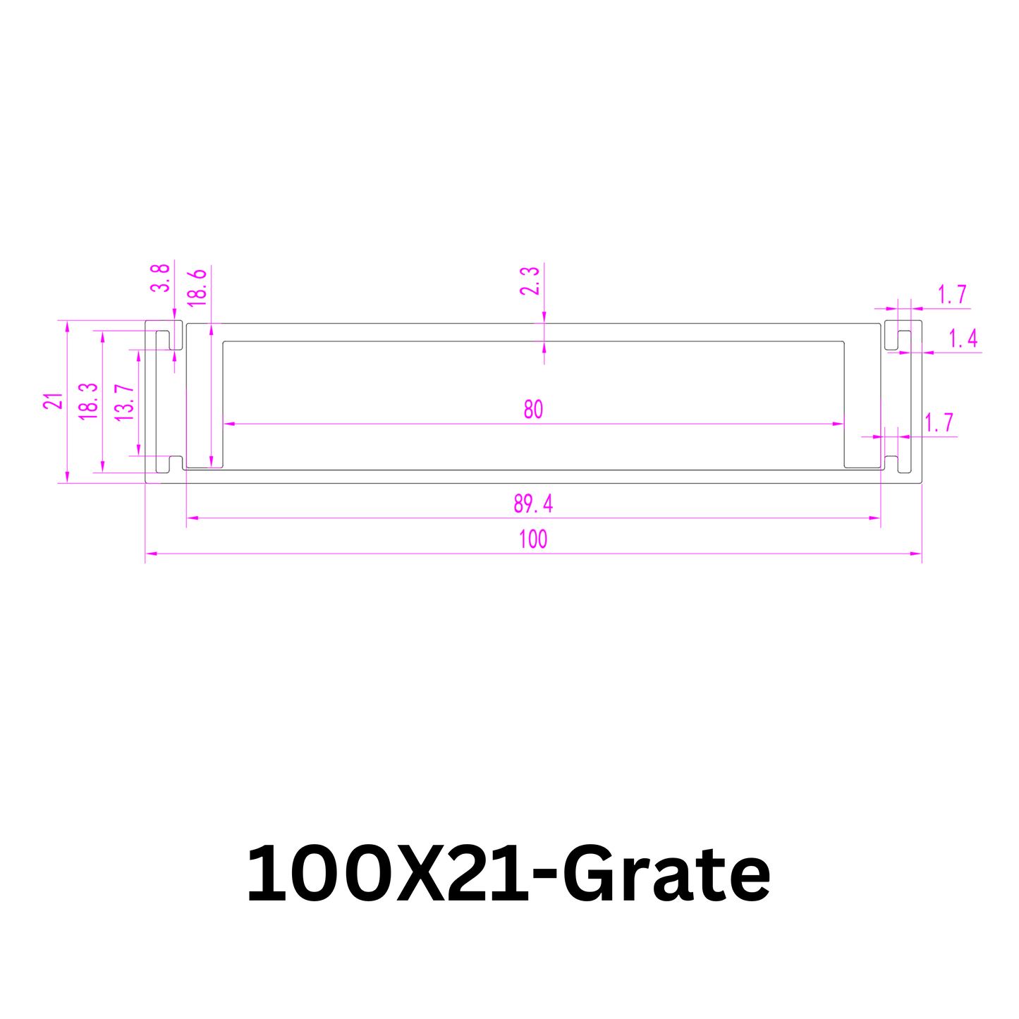 Aluminium Grate Drainer | Brushed Silver