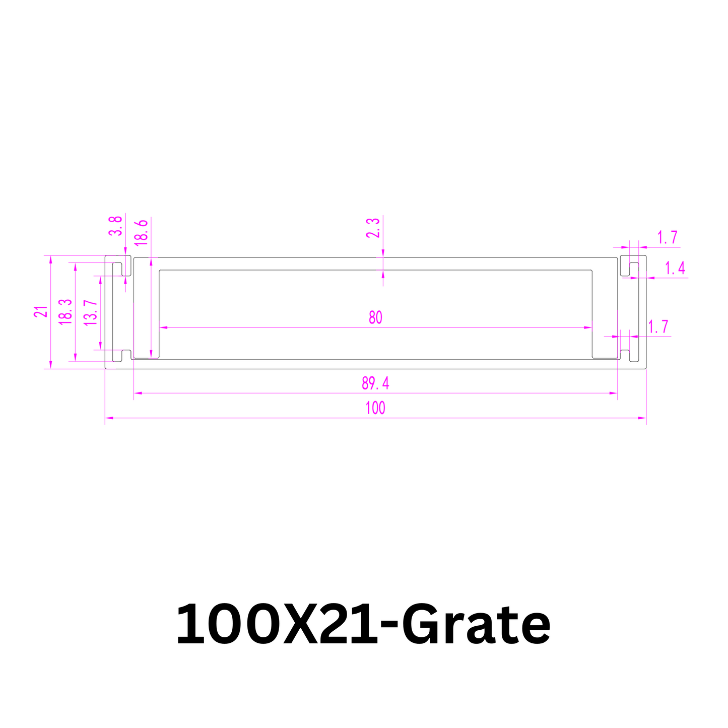 Aluminium Grate Drainer | Brushed Black