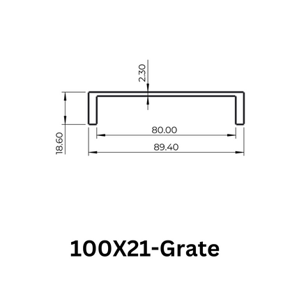 Aluminium Grate Drainer | Brushed Black