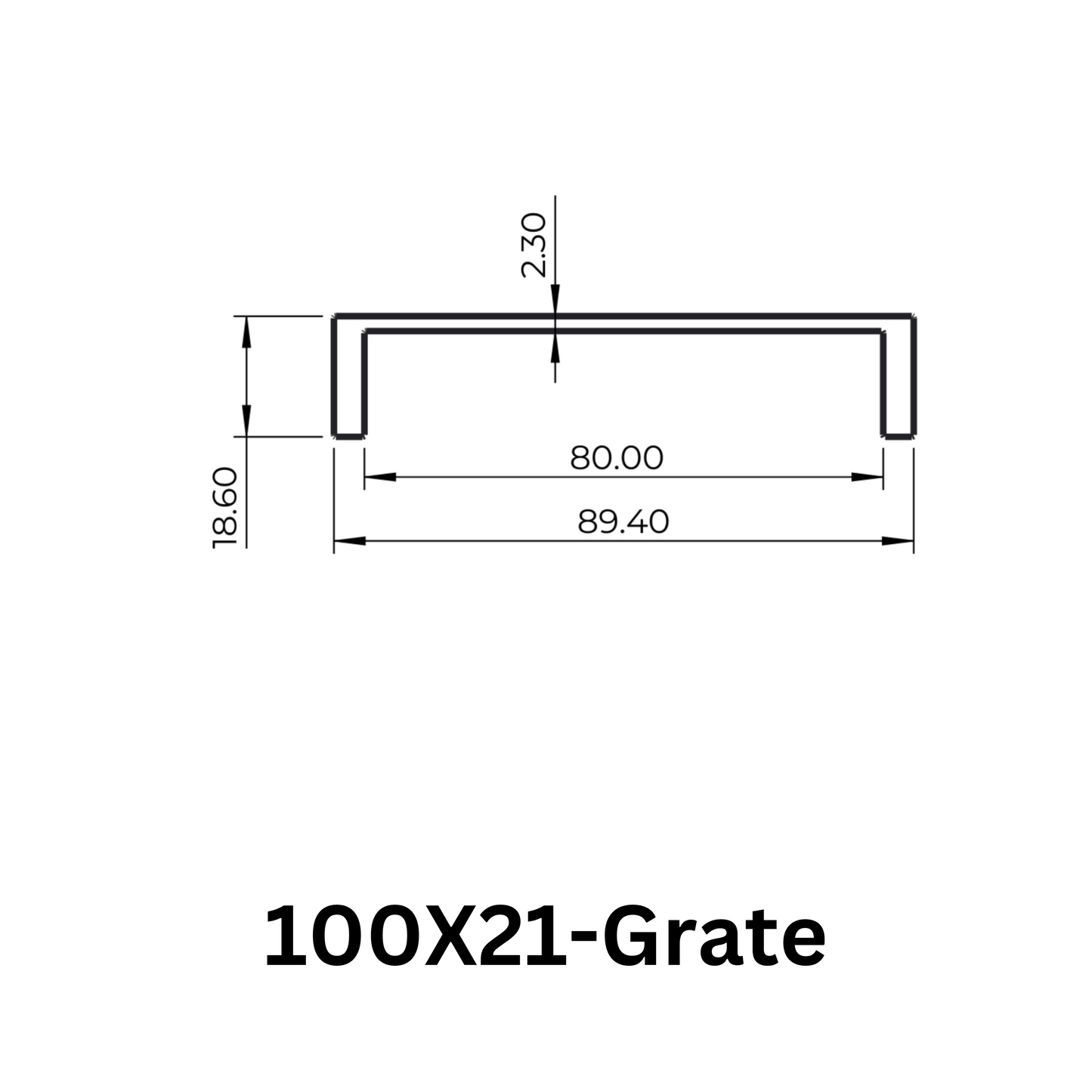 Aluminium Tile Insert Grate | Brushed Silver