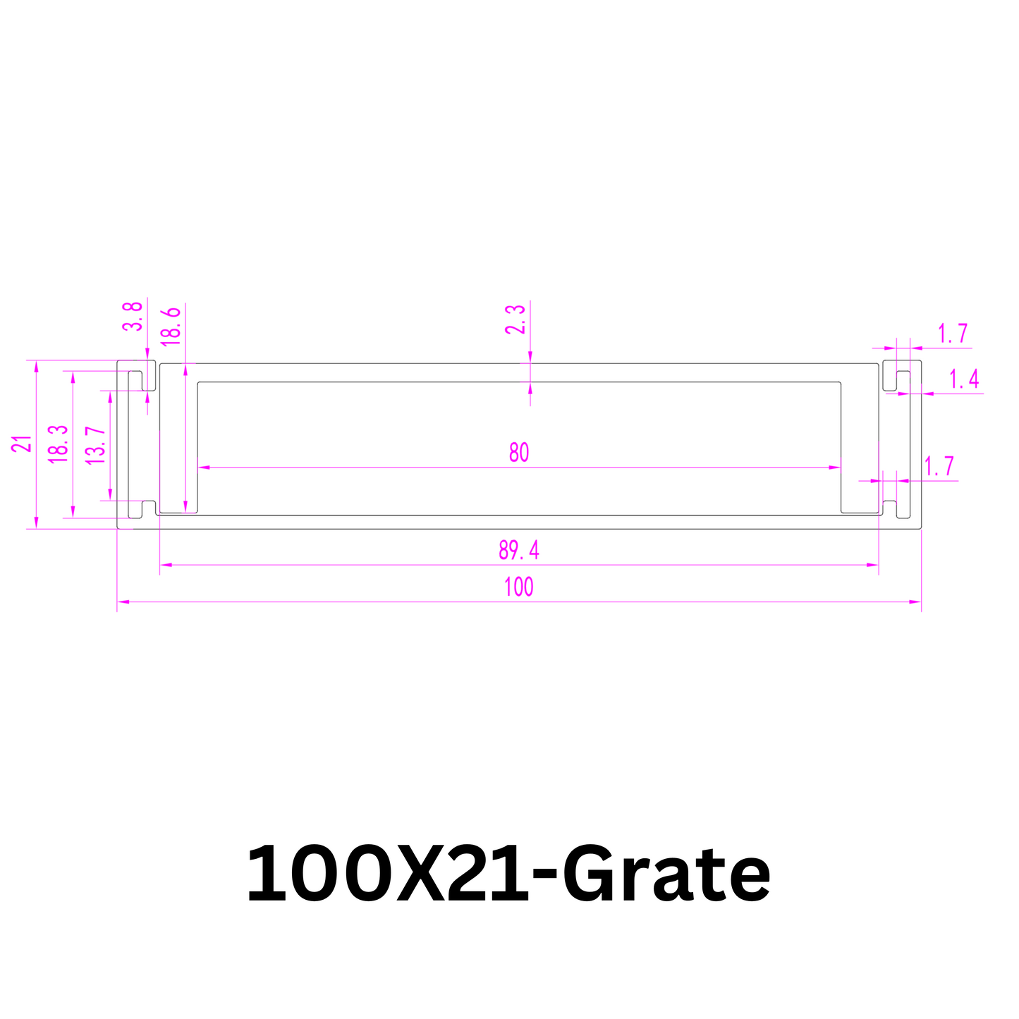 Aluminium Grate Drainer | Brushed Black