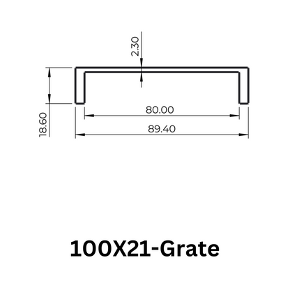 Aluminium Grate Drainer | Brushed Silver