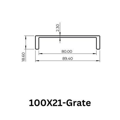 Aluminium Grate Drainer | Brushed Silver