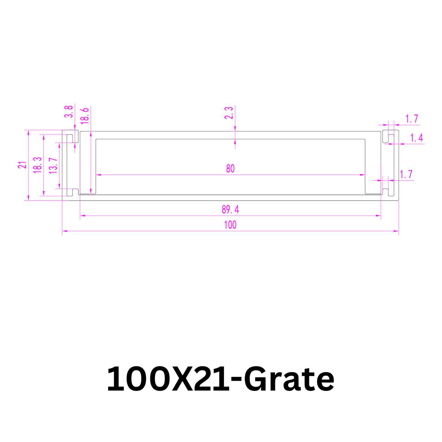 Aluminium Grate Drainer | Brushed Black