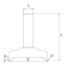 Surface Planers - 6-Flute Cutter | 100mm D | 6mm L2 | 20mm S | 95mm L