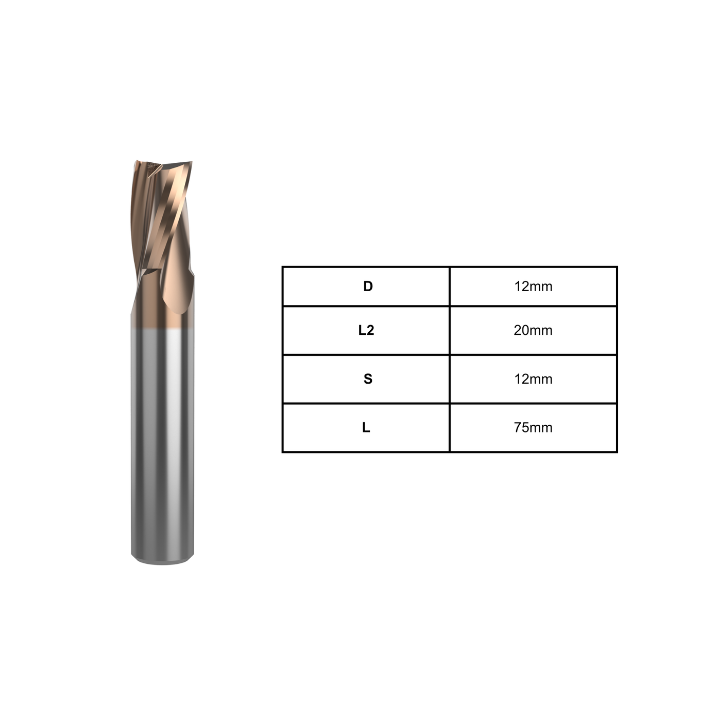 Compact Laminate Tools - Finishers | 12mm D | 20mm L2 | 12mm S | 75mm L