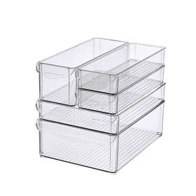 Clear Pantry Storage Tub with Lip – Large