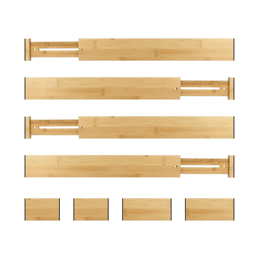 Bamboo Expandable Drawer Dividers – 4 Pack-0