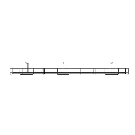 1550mm black cable tray and wire basket for organising power, data and AV cables in office, commercial and home installations.