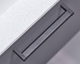 Furnipart Crossing Handle. Finish: Black Ash/Matt Black. Length: 168mm by W&B