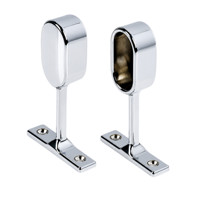 Oval Pillar End | 16mm | Chrome