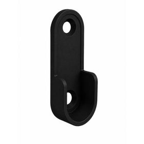 Oval End Flange | 16mm | Matt Black
