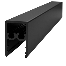 16mm Wardrobe Top and Bottom Rail | Black