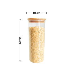 1750ml Glass Storage Jar with Bamboo Lid