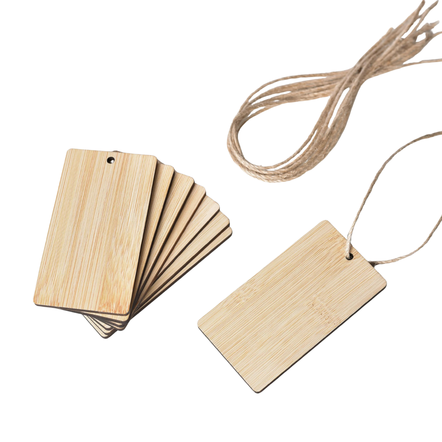 Swing Bamboo Storage Tags – 6 Pack (Without Label)-1