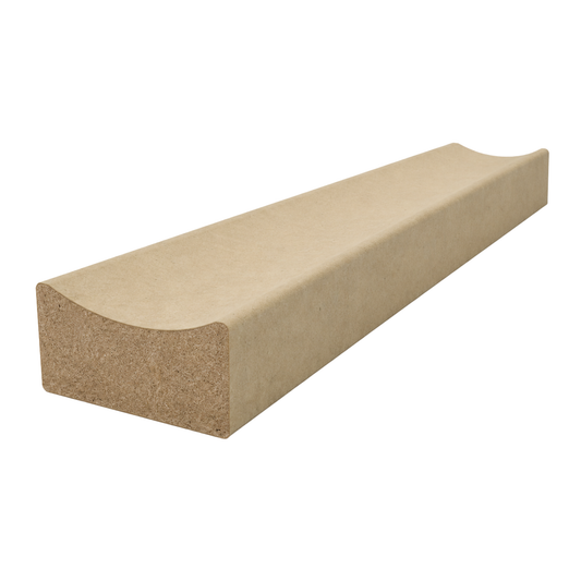 17mm x 34mm Raw Finish Steccawood timber batten by Polytec for decorative interior wall and ceiling panelling, unfinished MDF batten ready for painting or custom finishing.