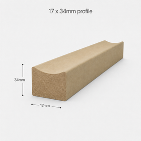 Cove Batten | 17mm x 34mm | Steccawood by Polytec
