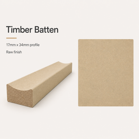 Cove Batten | 17mm x 34mm | Steccawood by Polytec