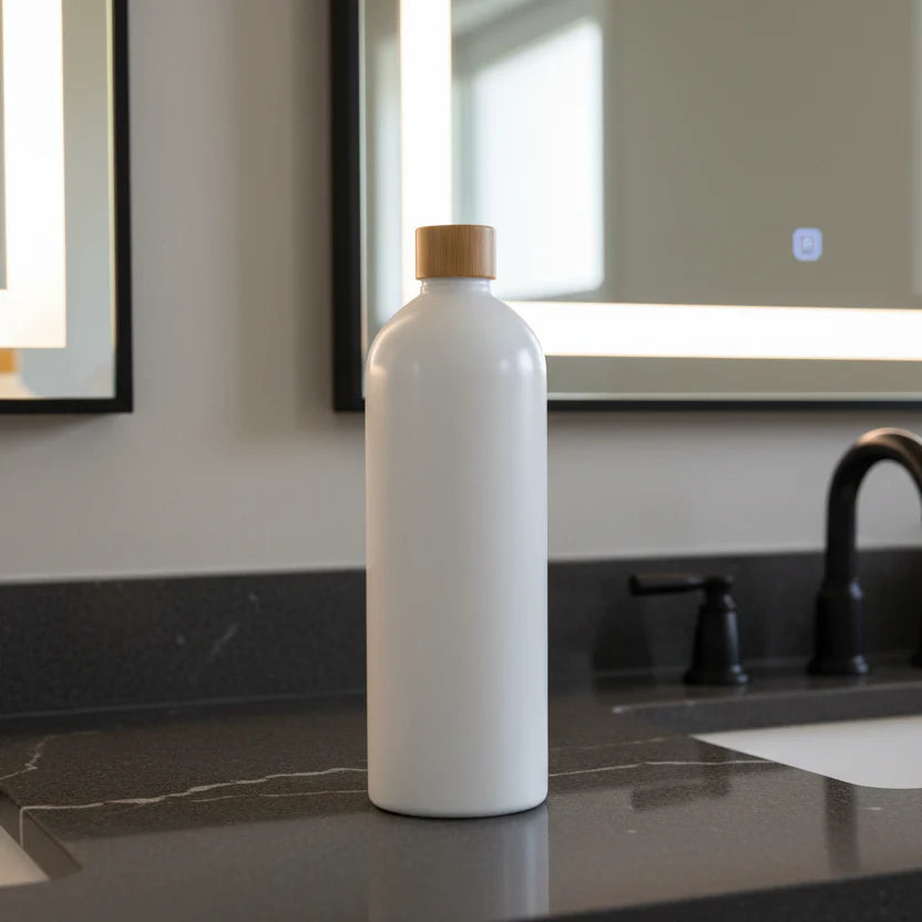 White Screw Top Bottle – 1 L Refillable Storage