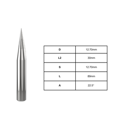 Special Carbride - Vee Tools | 12.70mm D | 30mm L2 | 12.70mm S | 89mm L | 22.5° A