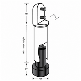 Partition Legs to Suit 200MM (ALUMINIUM)