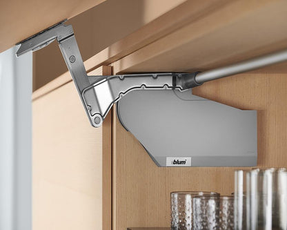 Blum AVENTOS Overhead Stay HS Cover Plate in Light Grey. Not compatible with SERVO-DRIVE 20S8020