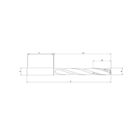 3 Flute Mortise Lock Cutters | 20mm D | 40mm L2 | 120mm L3 |  20mm S | 55mm S1 | 175mm L