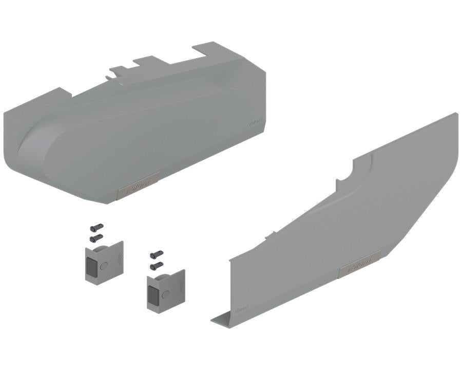 Blum AVENTOS Overhead Stay HS Cover Plate in Light Grey. Compatible with SERVO-DRIVE 21S8020