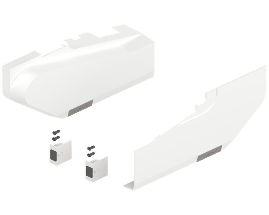 Blum AVENTOS Overhead Stay HS Cover Plate in Silk White. Compatible with SERVO-DRIVE 21S8020