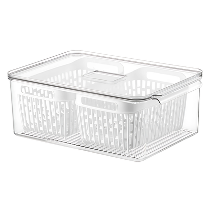 Fridge Storage Container with Double Basket-0