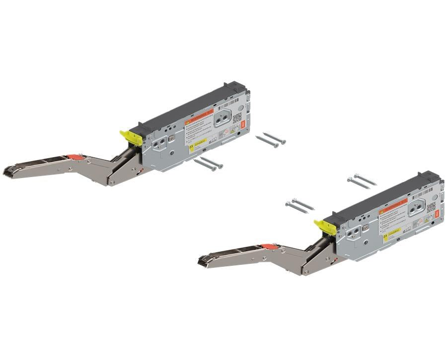 Blum AVENTOS HK top Lift Mechanism Set. Power Factor: 420 - 1610. Fixing Method: Chipboard Screws with Built in Positioning Template. *Compatible with SERVO-DRIVE* 22K2300