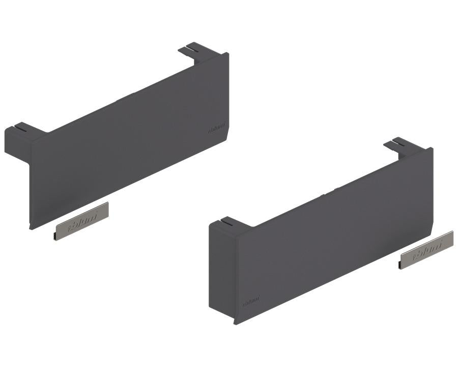 Blum AVENTOS HK Top Stay Lift Cover Cap Set in Dark Grey. Left & Right. 22K8000