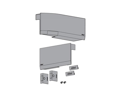 Blum AVENTOS Overhead Stay HK Top Cover Plate Compatible with SERVO-DRIVE in Dark Grey by W&B