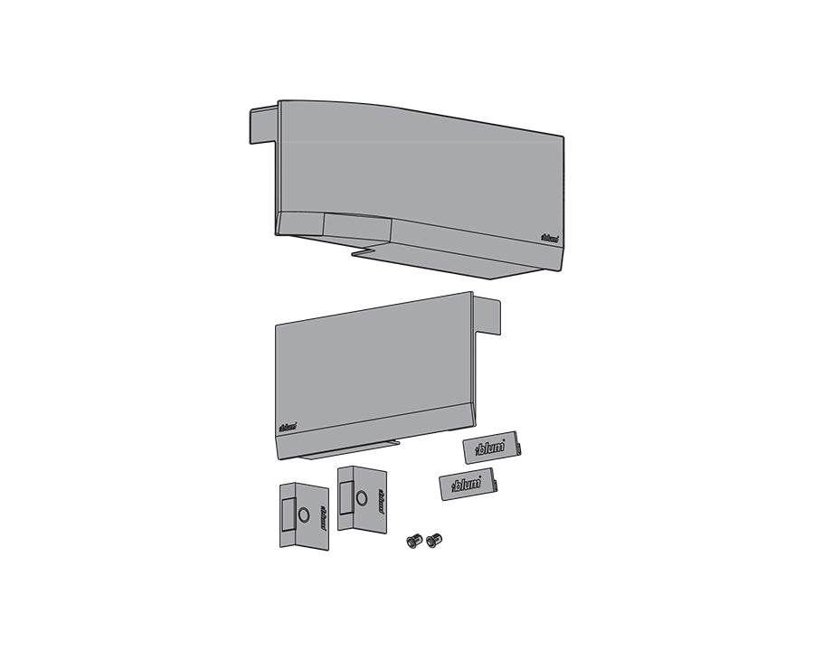 Blum AVENTOS Overhead Stay HK top Cover Plate Compatible with SERVO-DRIVE in Silk White 23K8000 by W&B
