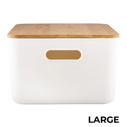 Plastic & Bamboo Storage Containers – Multi-Purpose Organisers-6