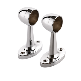 Rod Fitting Pillar End | 25mm | Chrome  (Round)