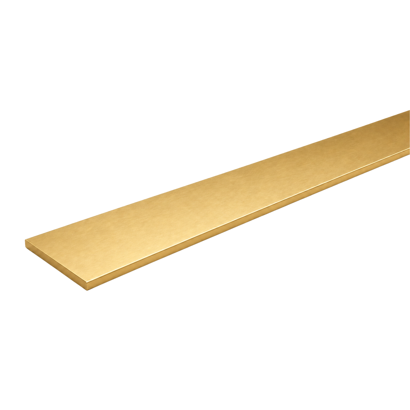 Flat Bar Aluminium | Brushed Gold